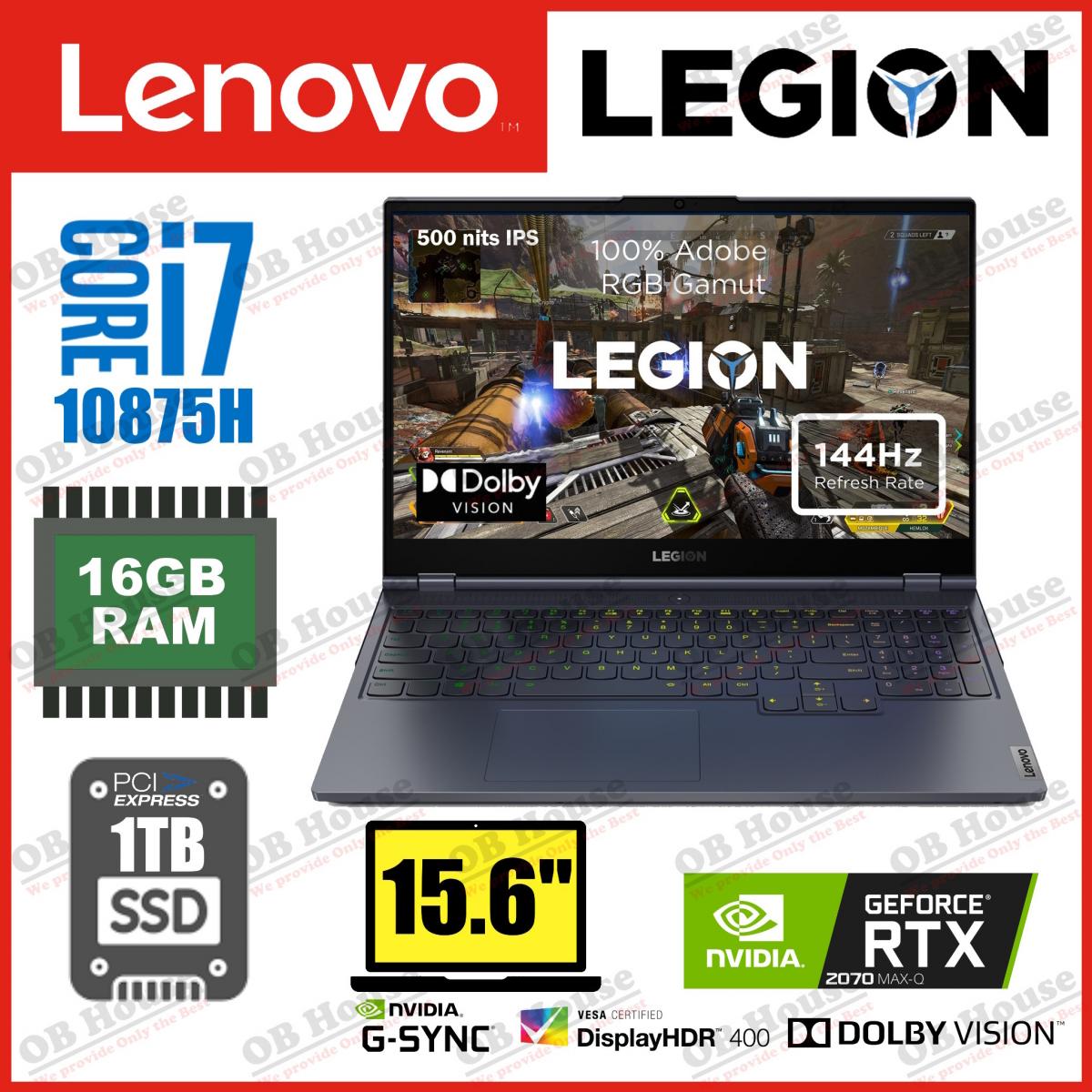 Legion 7 i7-10875H RTX2070 Max-Q 專業規格100% Adobe RGB HDR400 15.6吋 電競手提電腦 (81YU002YHH) - 極高質開箱機
