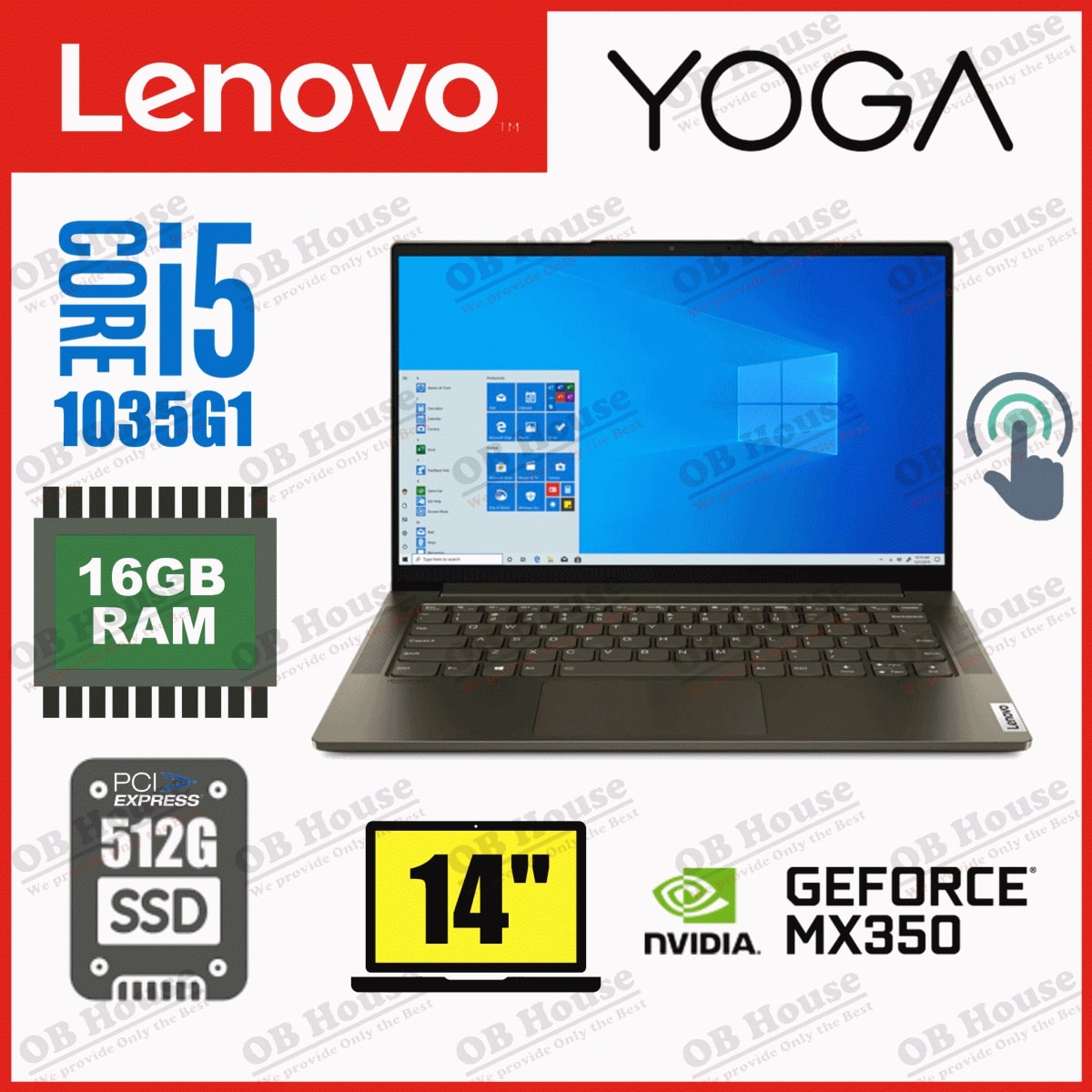 Yoga Slim 7i 10代i5 16G 512G SSD 14吋 時尚布質機蓋觸屏手提電腦 (82A1008EHH) - 極高質開箱機