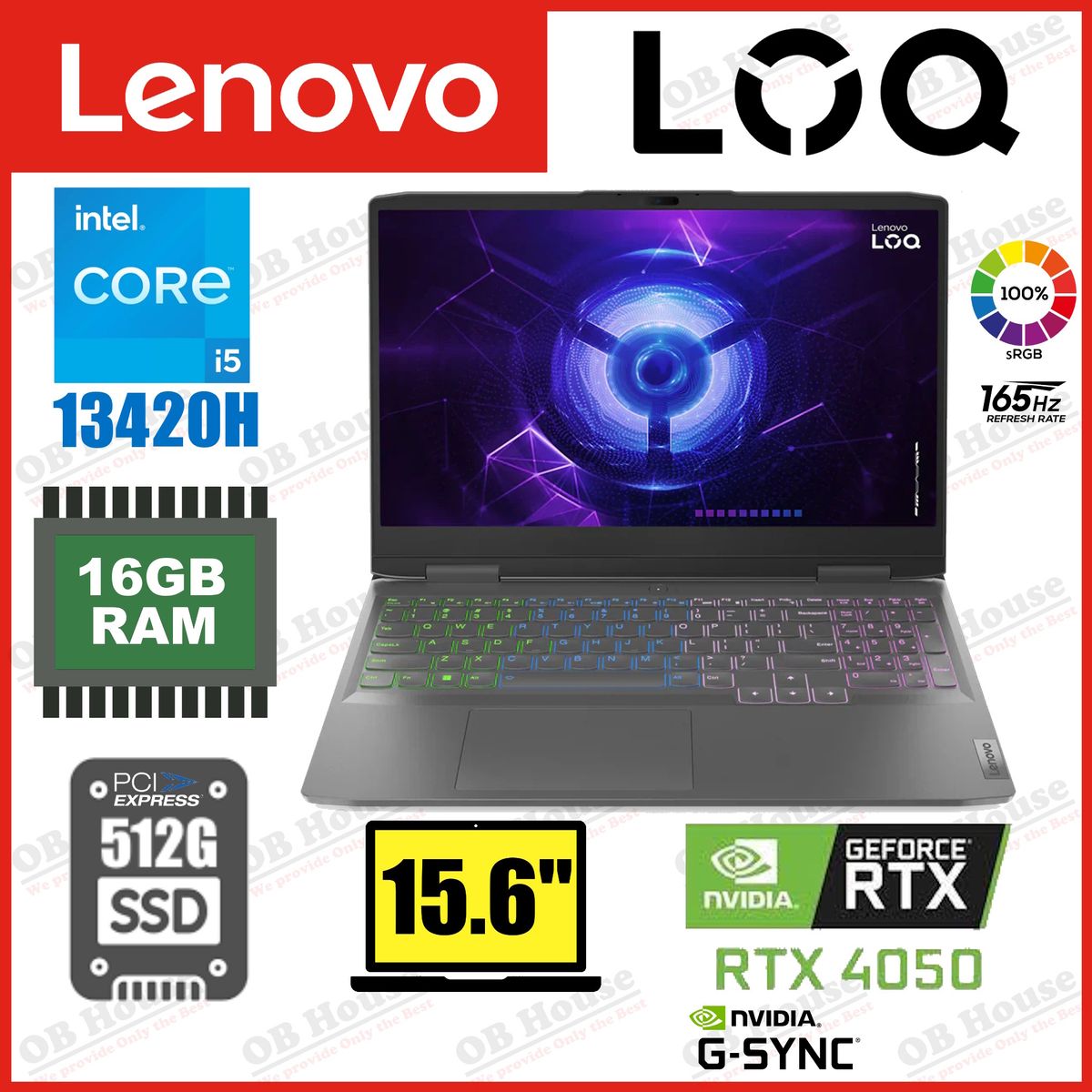 LOQ 15IRH8 RTX 4050 電競手提電腦 (82XV00QNHH) - 高質陳列品