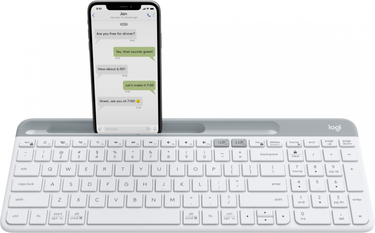 K580 輕薄多工無線鍵盤 具備藍牙功能