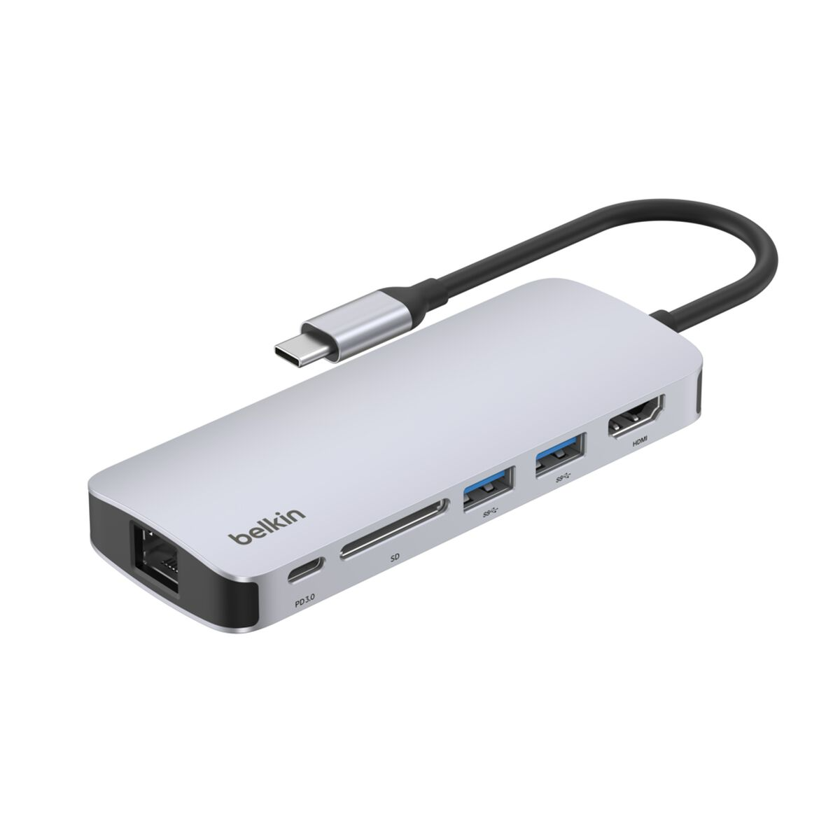 Connect USB-C 6 合 1 多媒體集線器 (AVC008fqSGY-V2)