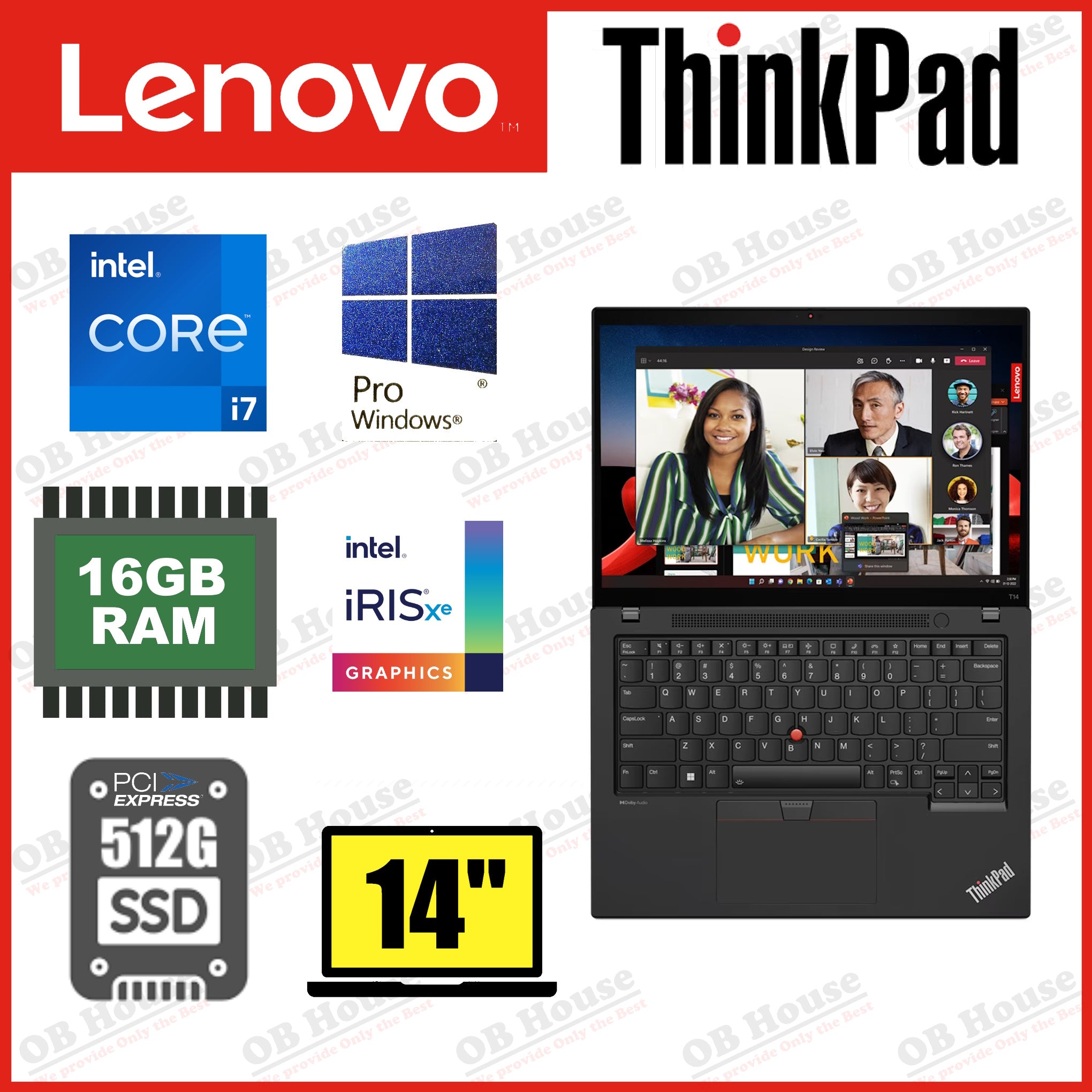 ThinkPad T14 Gen 4 (Intel) i7-1360P Win 11 Pro (專業版)