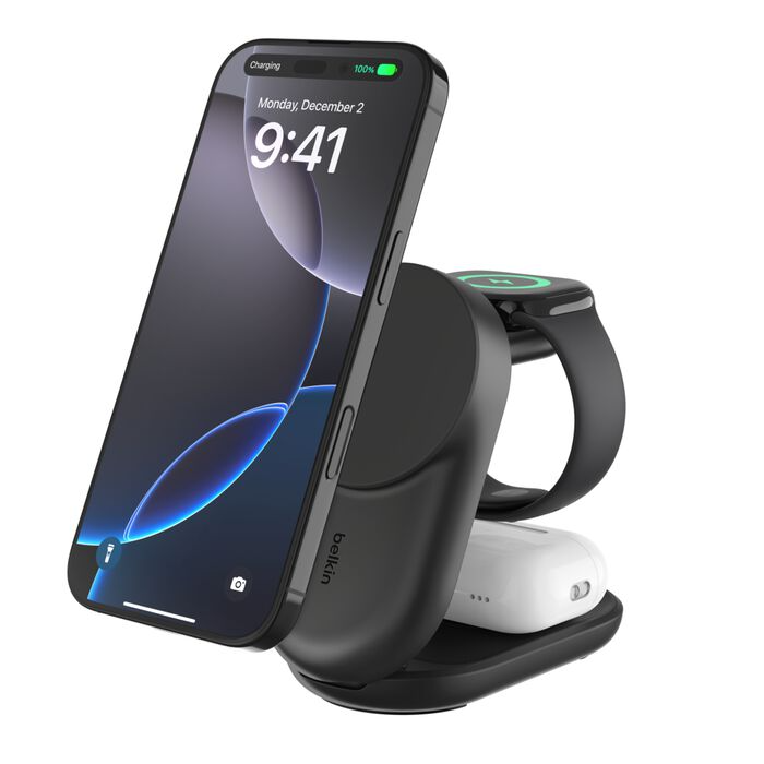 UltraCharge Qi2 25W 3合1 可折疊磁吸充電器 (WIZ037)