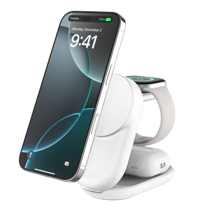 UltraCharge Qi2 25W 3合1 可折疊磁吸充電器 (WIZ037)