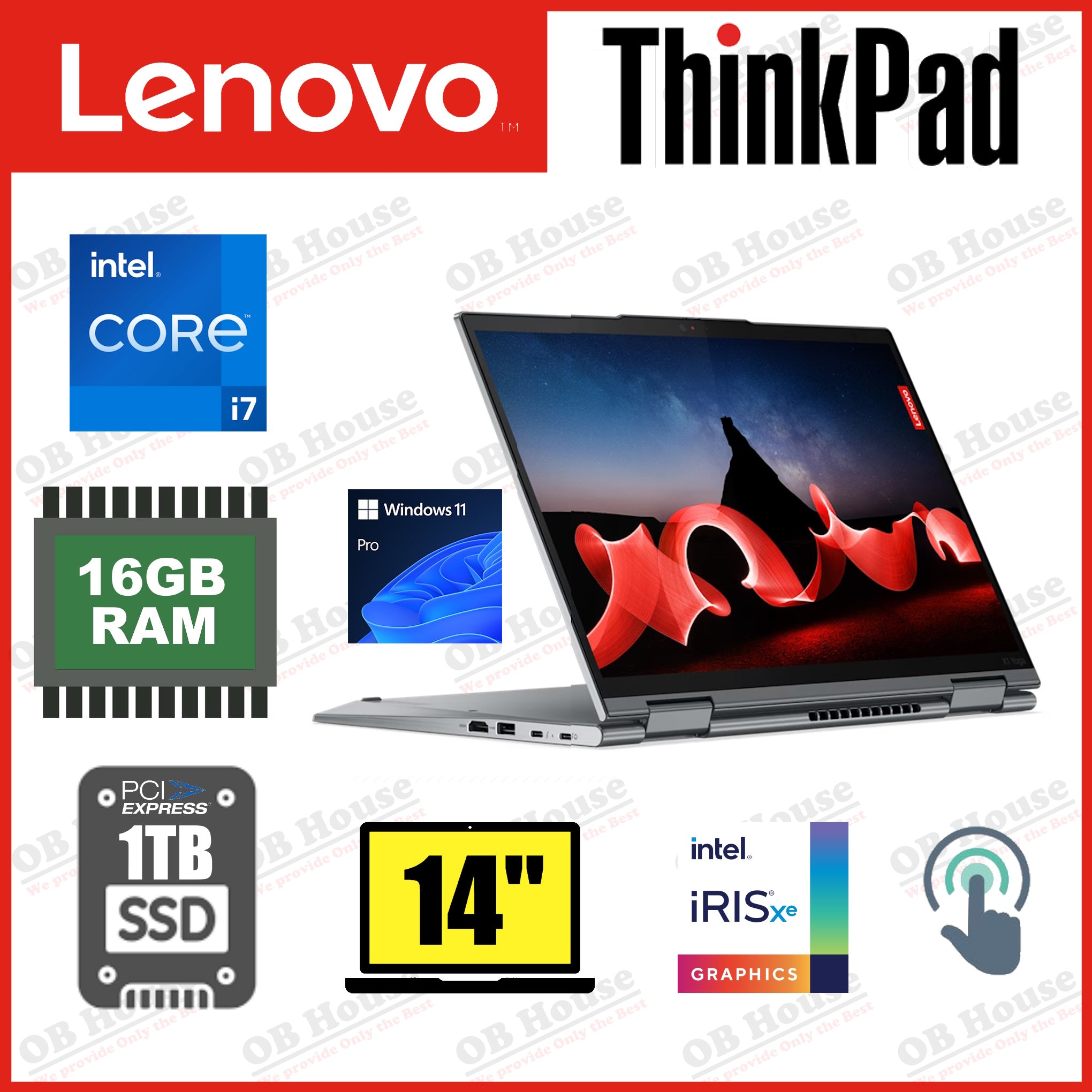ThinkPad X1 Yoga Gen 8 Intel i7-1360P Win 11 Pro (專業版)