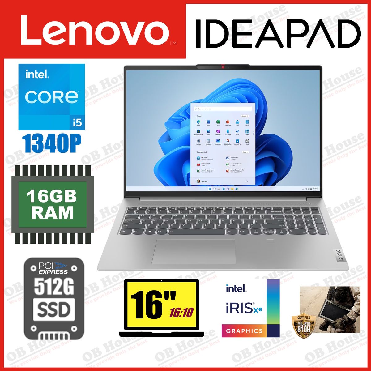 IdeaPad Slim 5 16IRL8 i5-1340P 16吋手提電腦 (82XF001AHH) - 高質陳列品