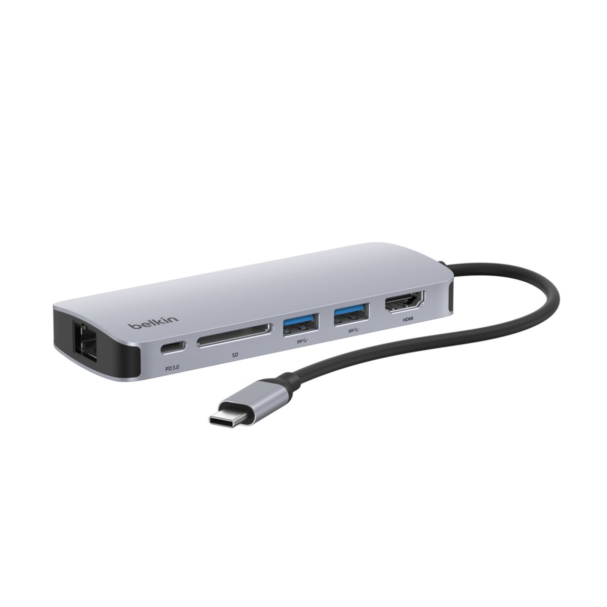 Connect USB-C 6 合 1 多媒體集線器 (AVC008fqSGY-V2)