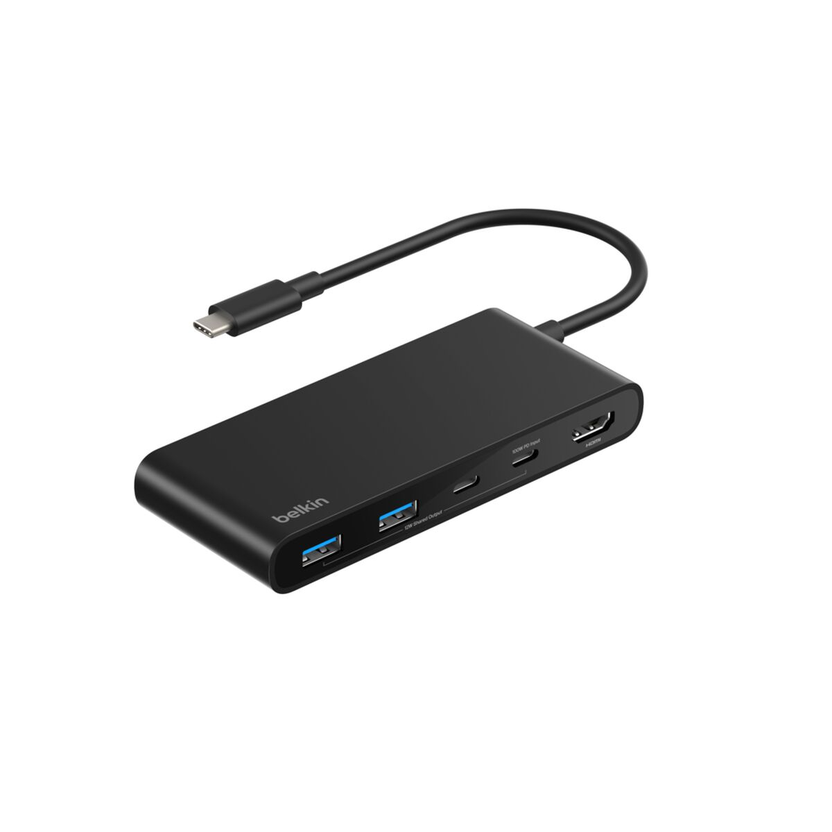 Connect USB-C 7合1 集線器 (100W / 雙USB-C / 雙USB-A / HDMI / SD card / microSD) (AVC023fqBK)