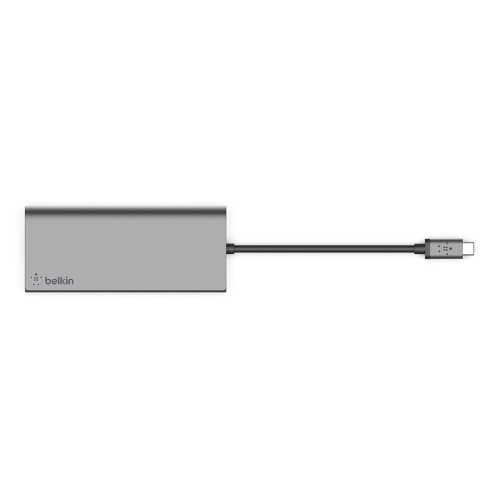 USB-C® 便攜式多媒體集線器 包含 RJ45 網路連接埠 (F4U092btSGY)