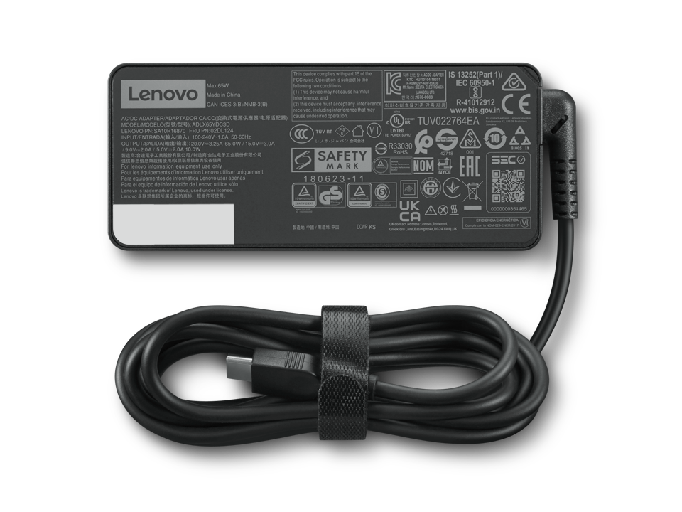 Lenovo USB-C 65W AC 整流器（英國）(GX20P92521)