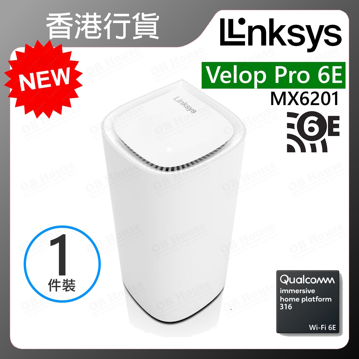 Velop Pro 6E MX6201 三頻 Mesh WiFi 6E 路由器系統