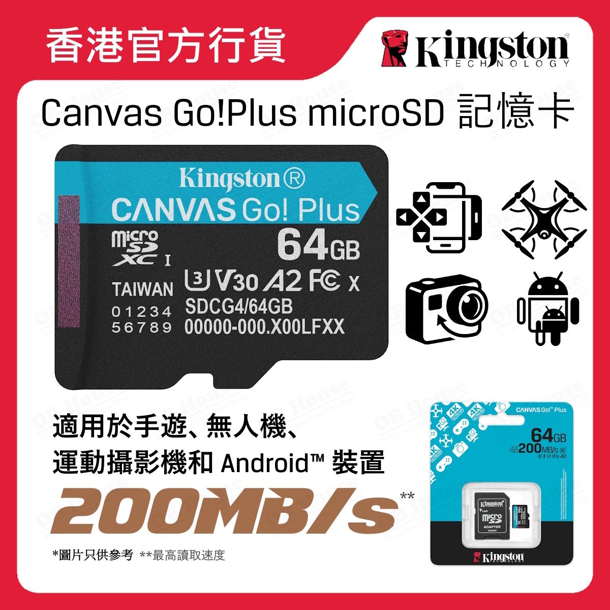 Canvas Go!Plus microSD 記憶卡 (SDCG4)
