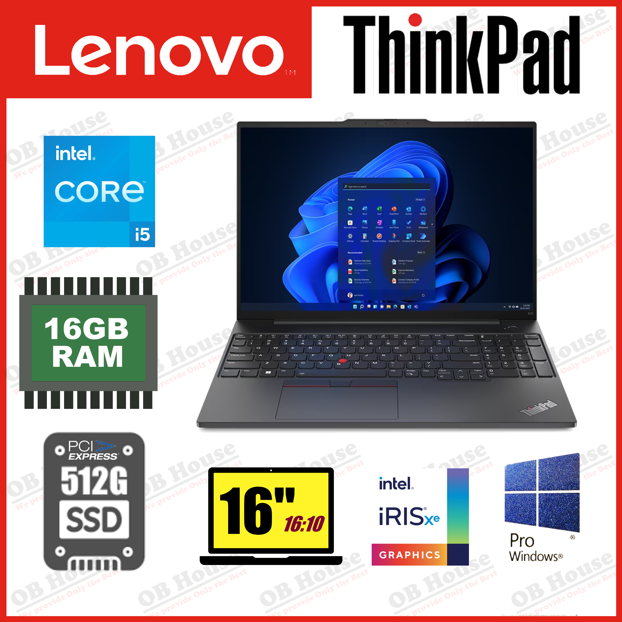 ThinkPad E16 Gen 1 Intel i5-13500H Win 11 Pro (專業版)