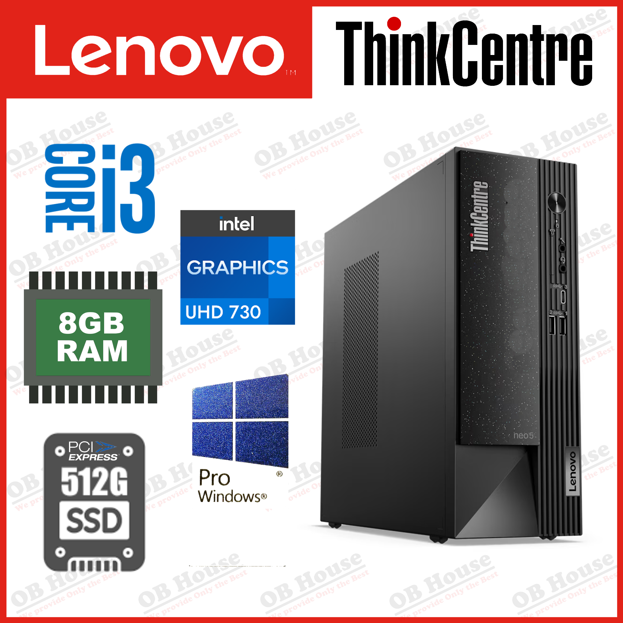 ThinkCentre Neo 50s Gen 4 intel i3-13100 Win 11 Pro (專業版)