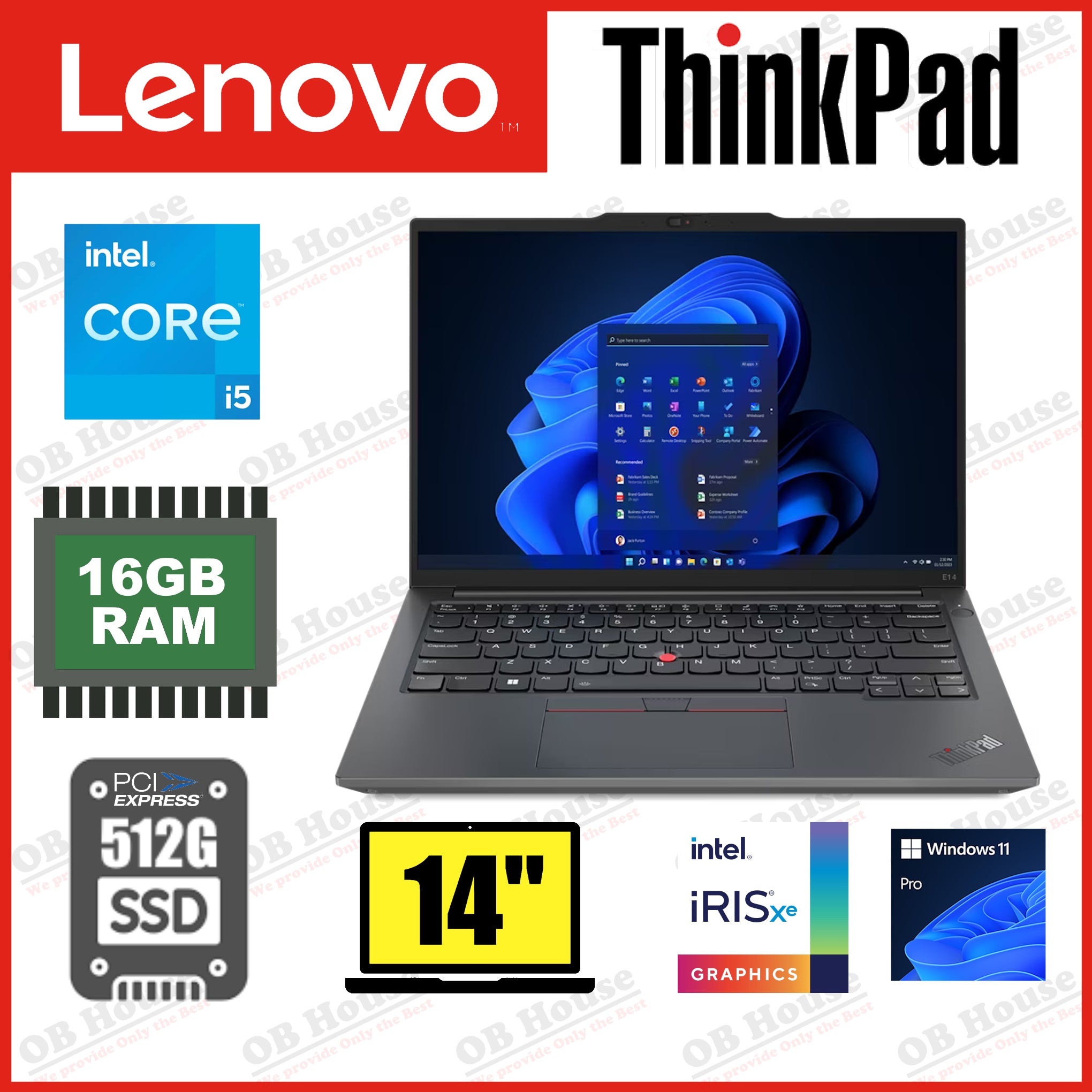 ThinkPad E14 Gen 5 (Intel) Intel i5-13500H Win 11 Pro (專業版)