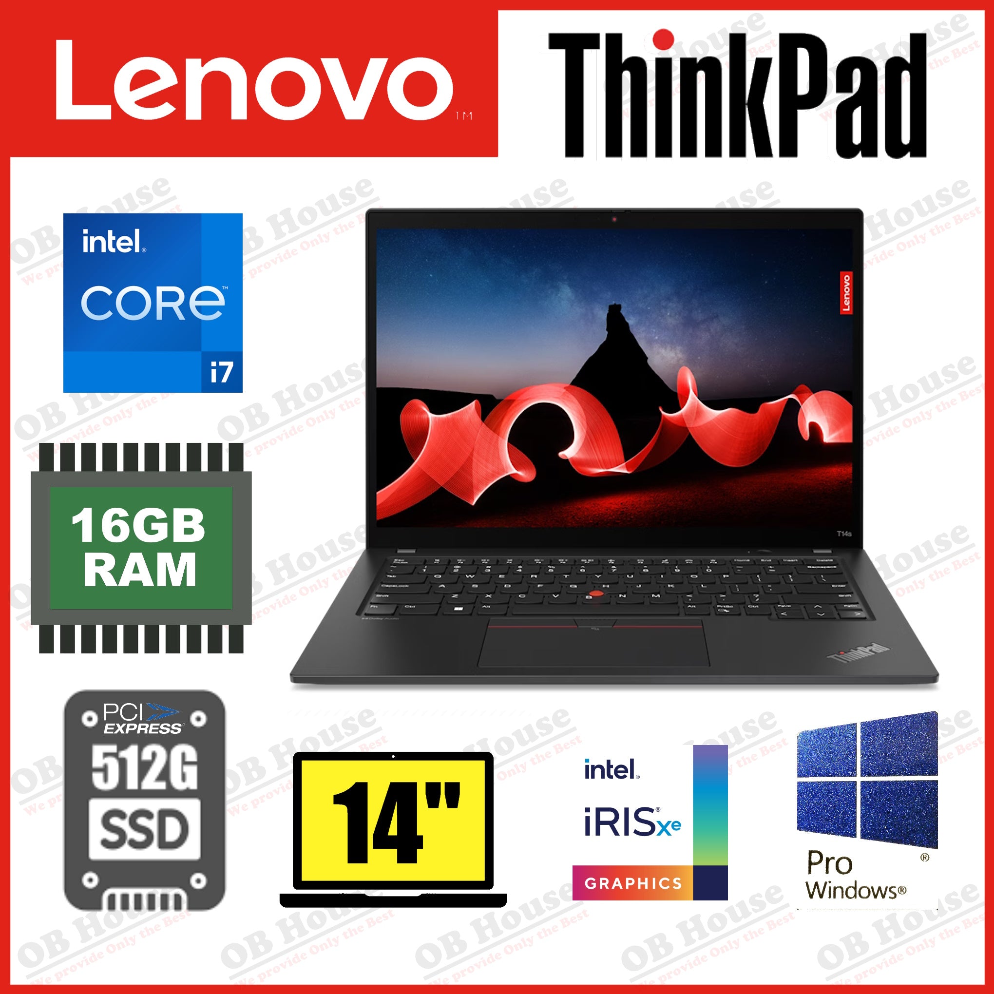 ThinkPad T14s Gen 4 (Intel) i7-1360P Win 11 Pro (專業版)