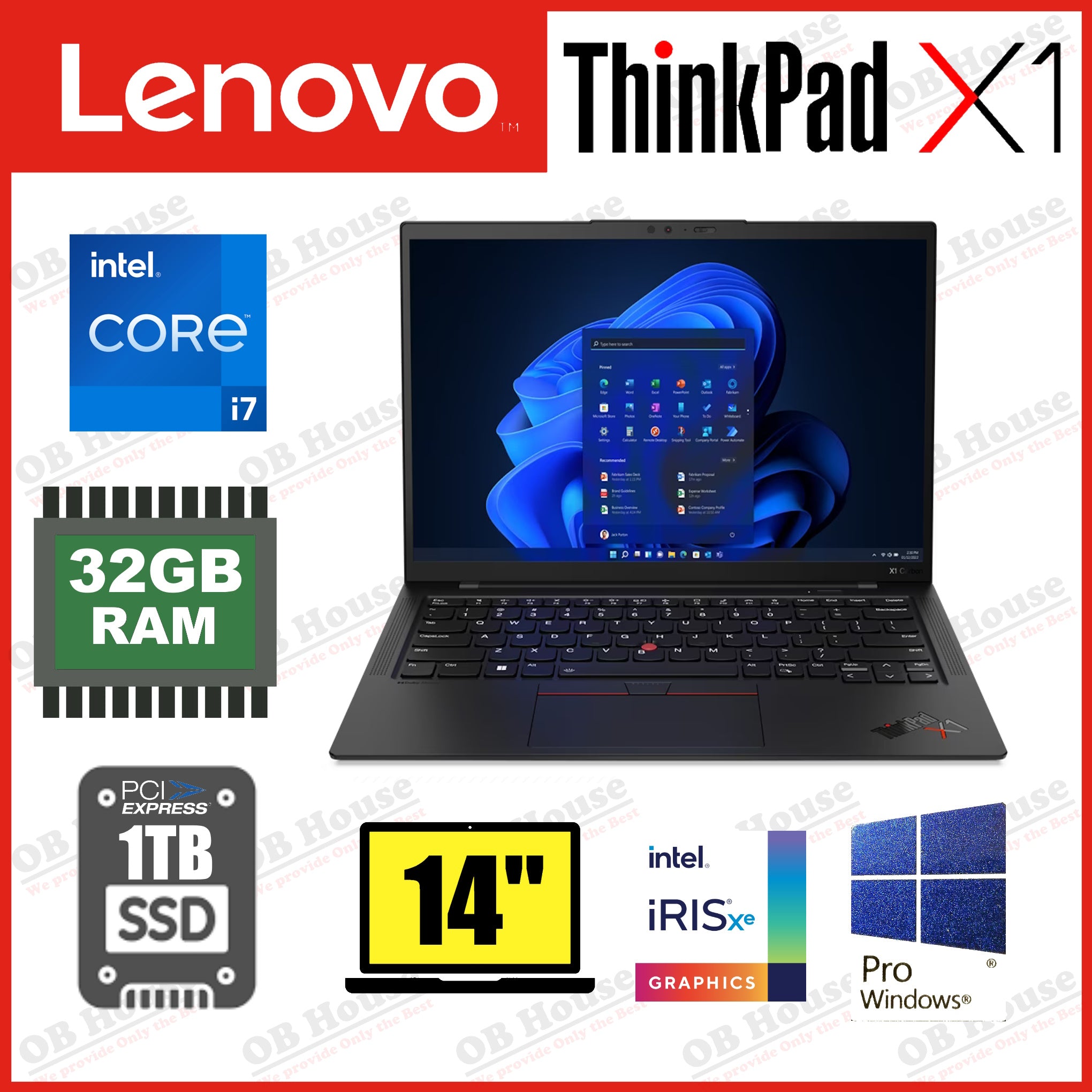 ThinkPad X1 Carbon Gen 11 Intel i7-1355U Win 11 Pro (專業版)