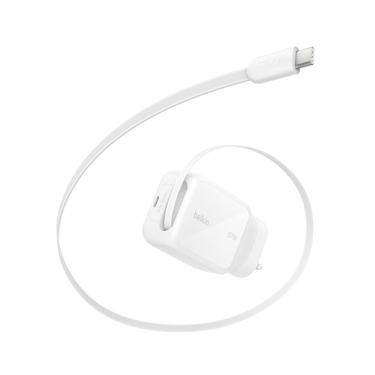 BoostCharge Pro GaN 伸縮線充電器 67W (WCH022myWH)