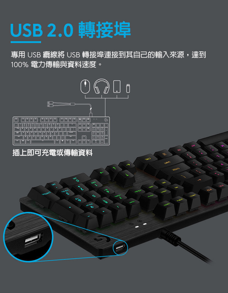 G 系列 - G512 CARBON RGB 機械式遊戲鍵盤