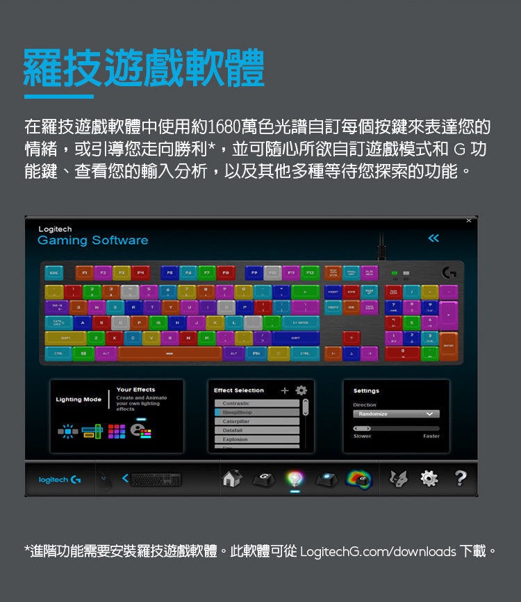 G 系列 - G512 CARBON RGB 機械式遊戲鍵盤